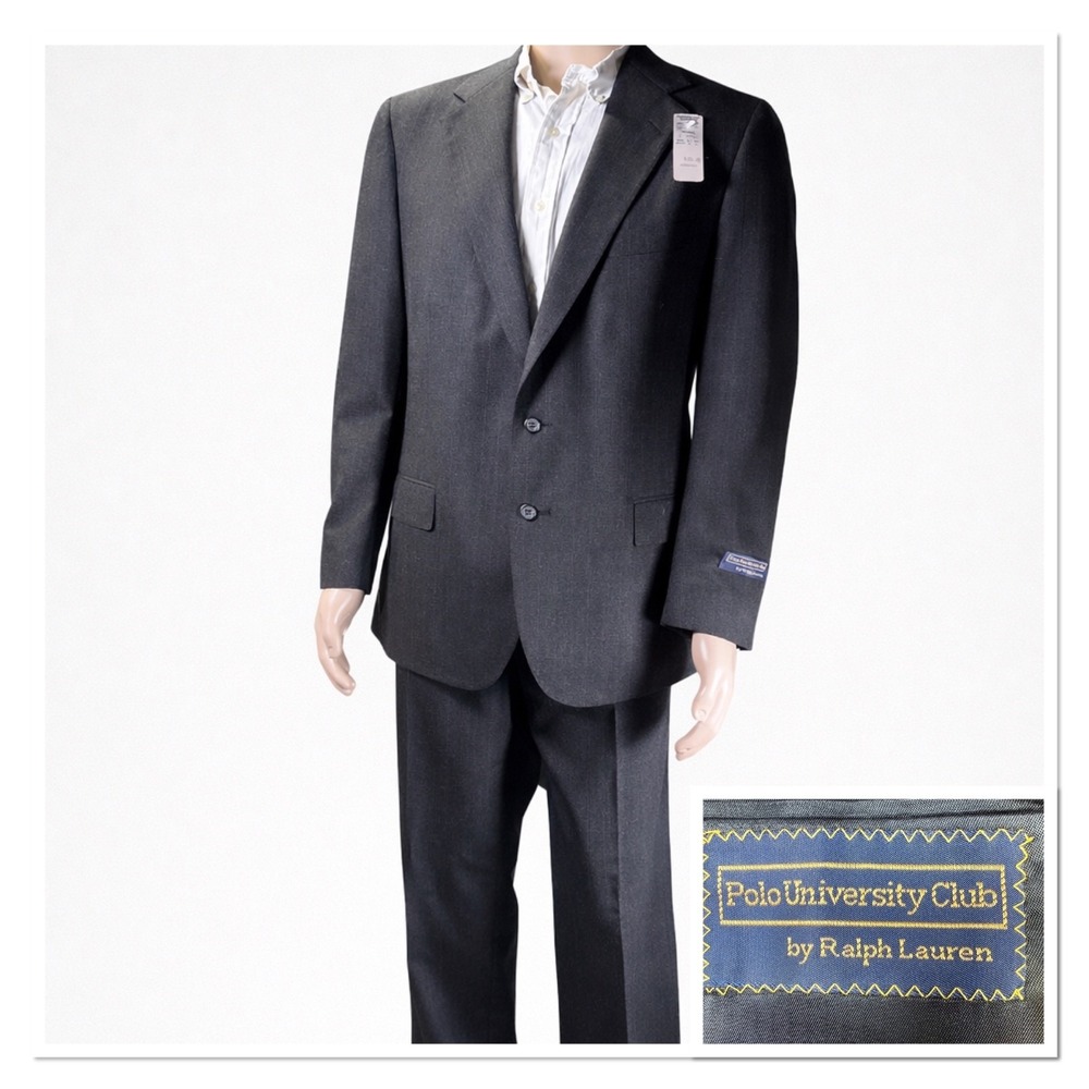 NWT Vintage Polo University Ralph Lauren 2 Piece Suit 43R (40R) W 37" USA Made